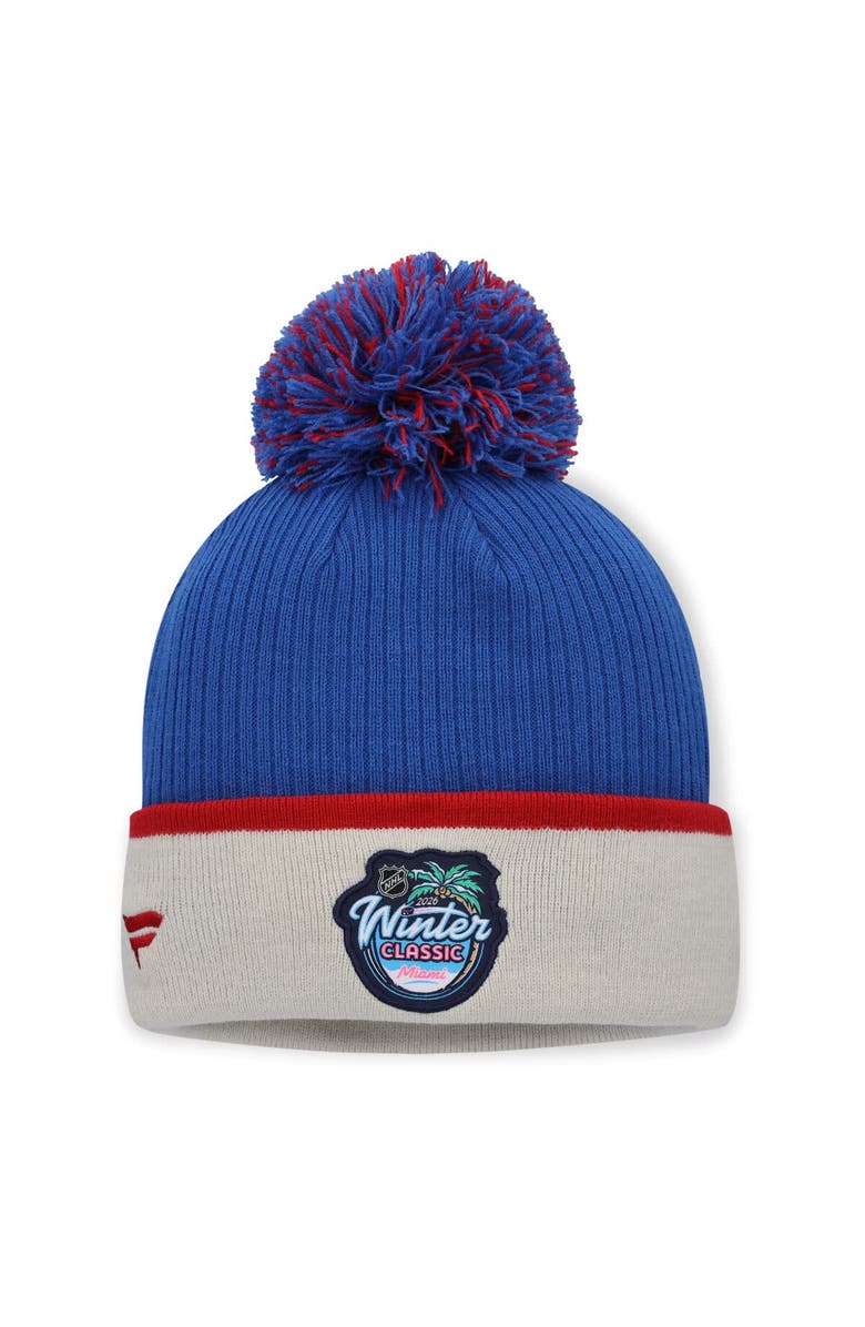 FANATICS Women's Fanatics Blue/Red New York Rangers 2026 NHL Winter Classic Cuffed Pom Knit Hat, Alternate, color, Blue
