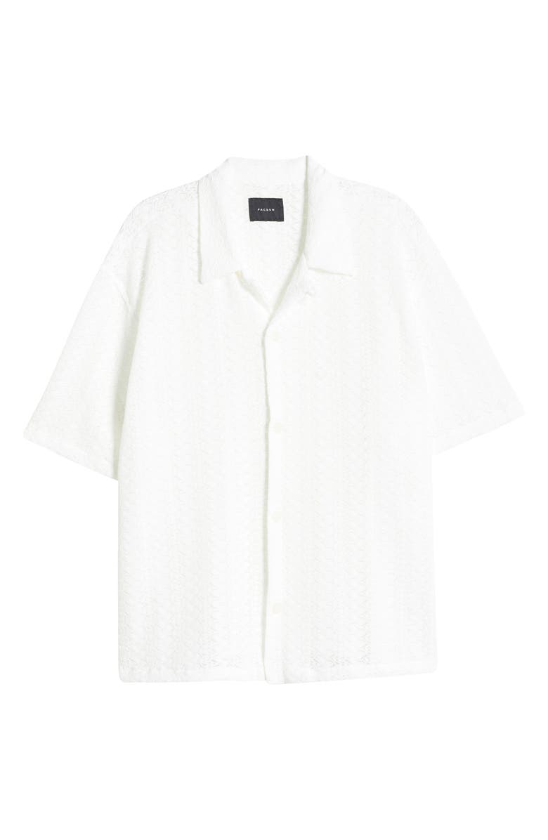 PacSun Lance Open Stitch Knit Camp Shirt, Alternate, color, 