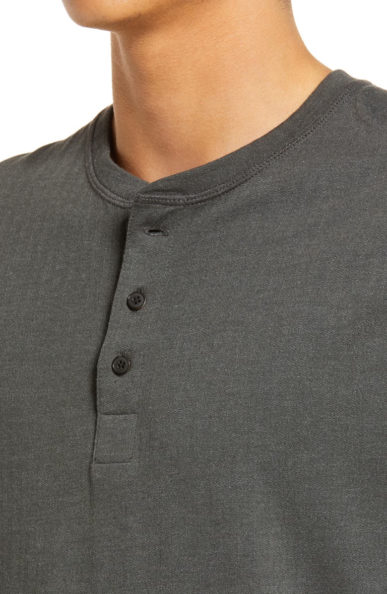 Billy Reid Herringbone Terry Long Sleeve Henley T-Shirt, Alternate, color,
