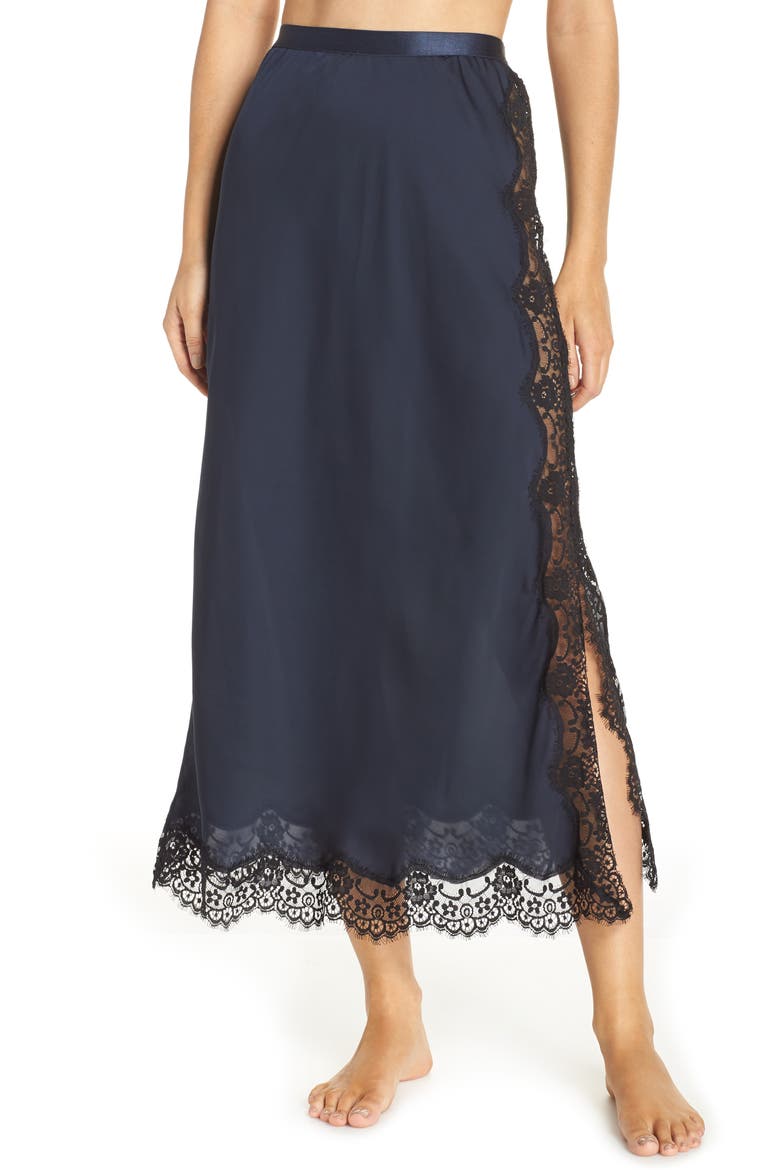 x Atlantic-Pacific Lace Trim Half Slip, Main, color, NAVY BLAZER