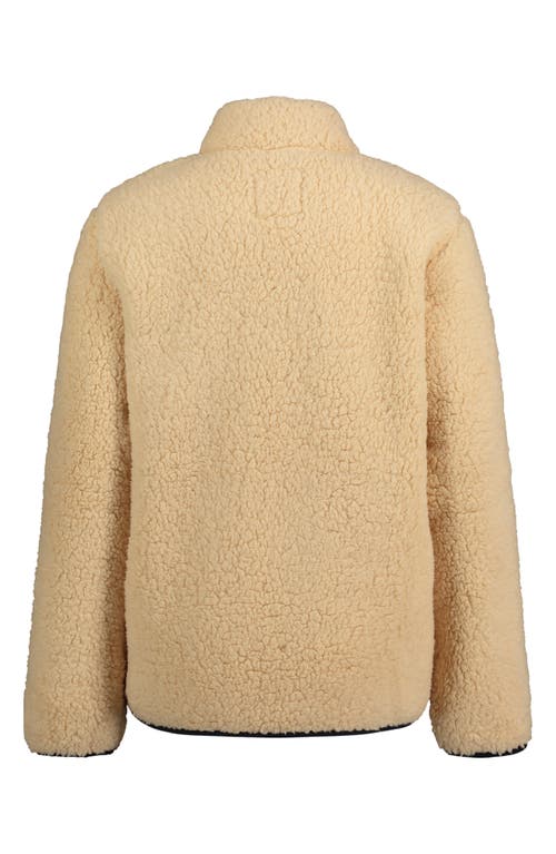 Nautica Kids' Faux Shearling Zip-up Hoodie In Gold