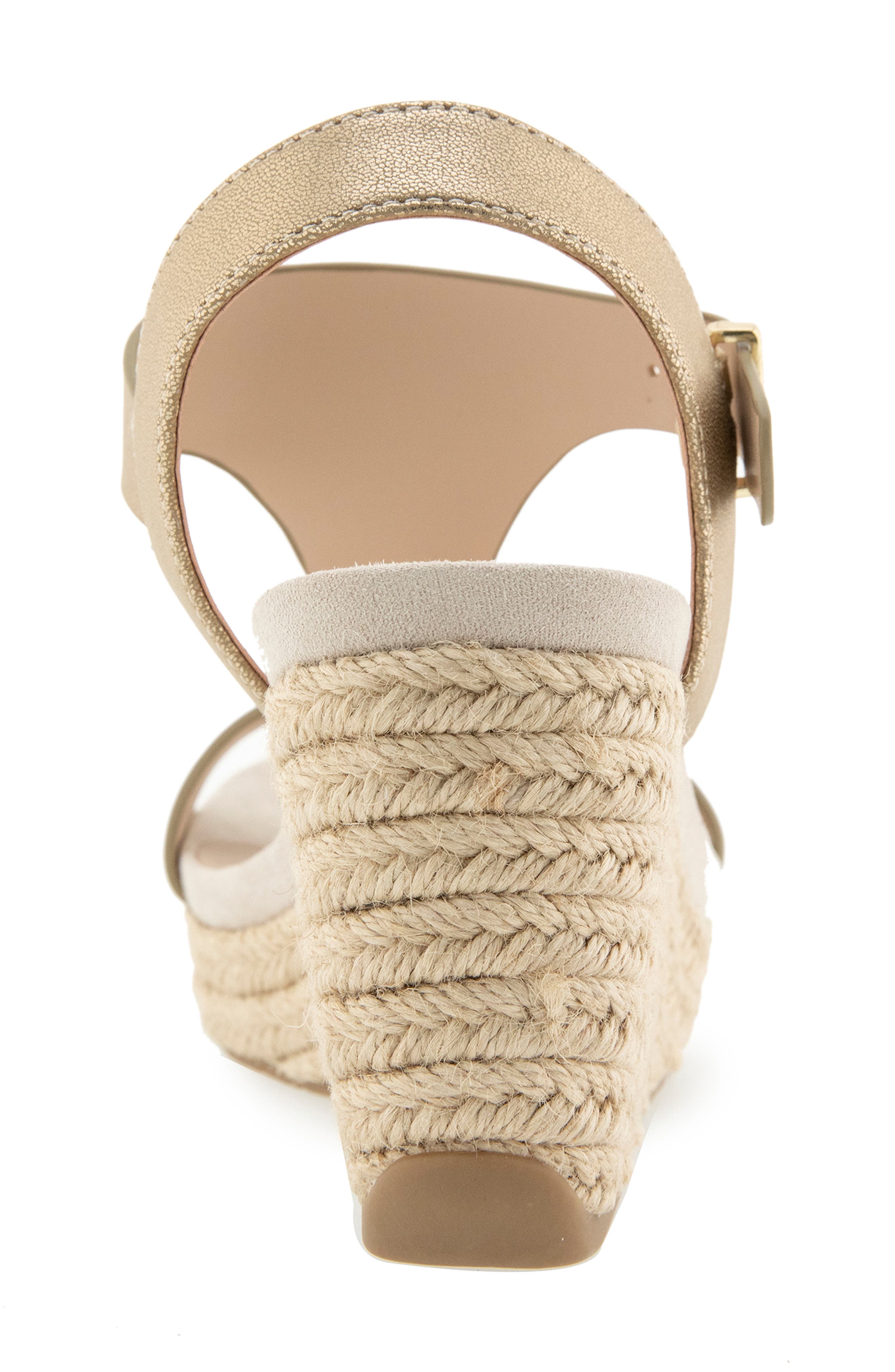 Reaction Kenneth Cole Card Platform Wedge Sandal, Alternate, color, Soft Gold