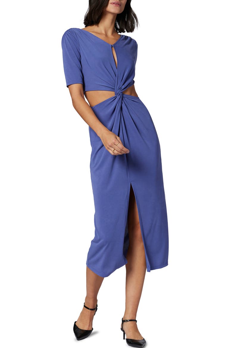 Genevieve Side Cutout Dress, Main, color, SKIPPER BLUE