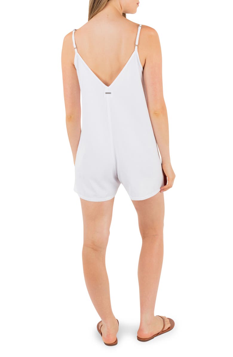 Hurley Wavy Days Romper, Alternate, color, White