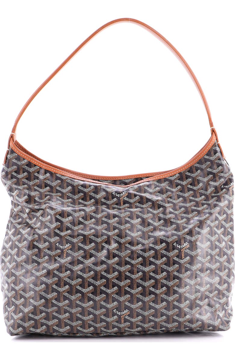 Pre-Owned Goyard Boheme Hobo Coated Canvas, Main, color, Brown