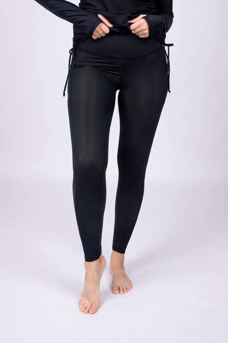 Dive in Swim Leggings, Main, color, Ink