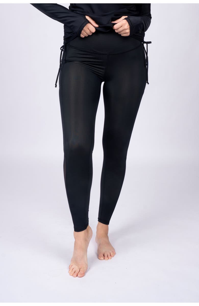 Line in the Sand Dive in Swim Leggings, Main, color, Ink