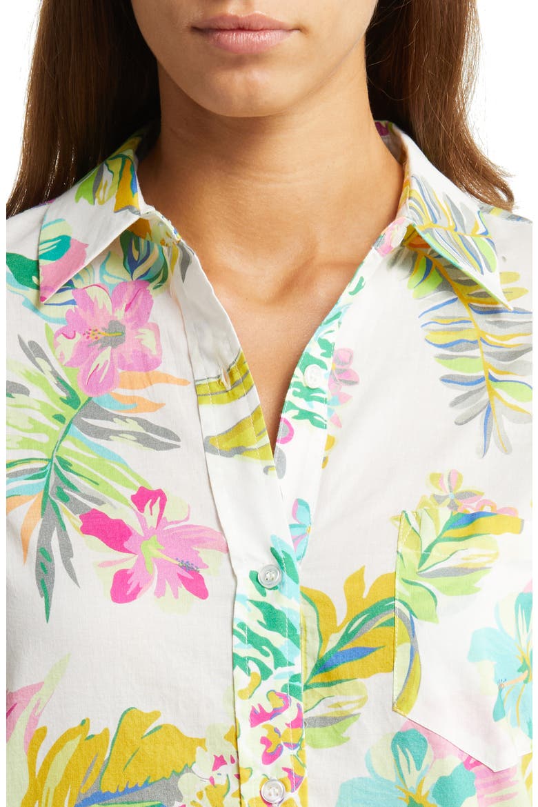 Fruit Salad Cotton Button-Up Shirt, Alternate, color, TROPI CALI
