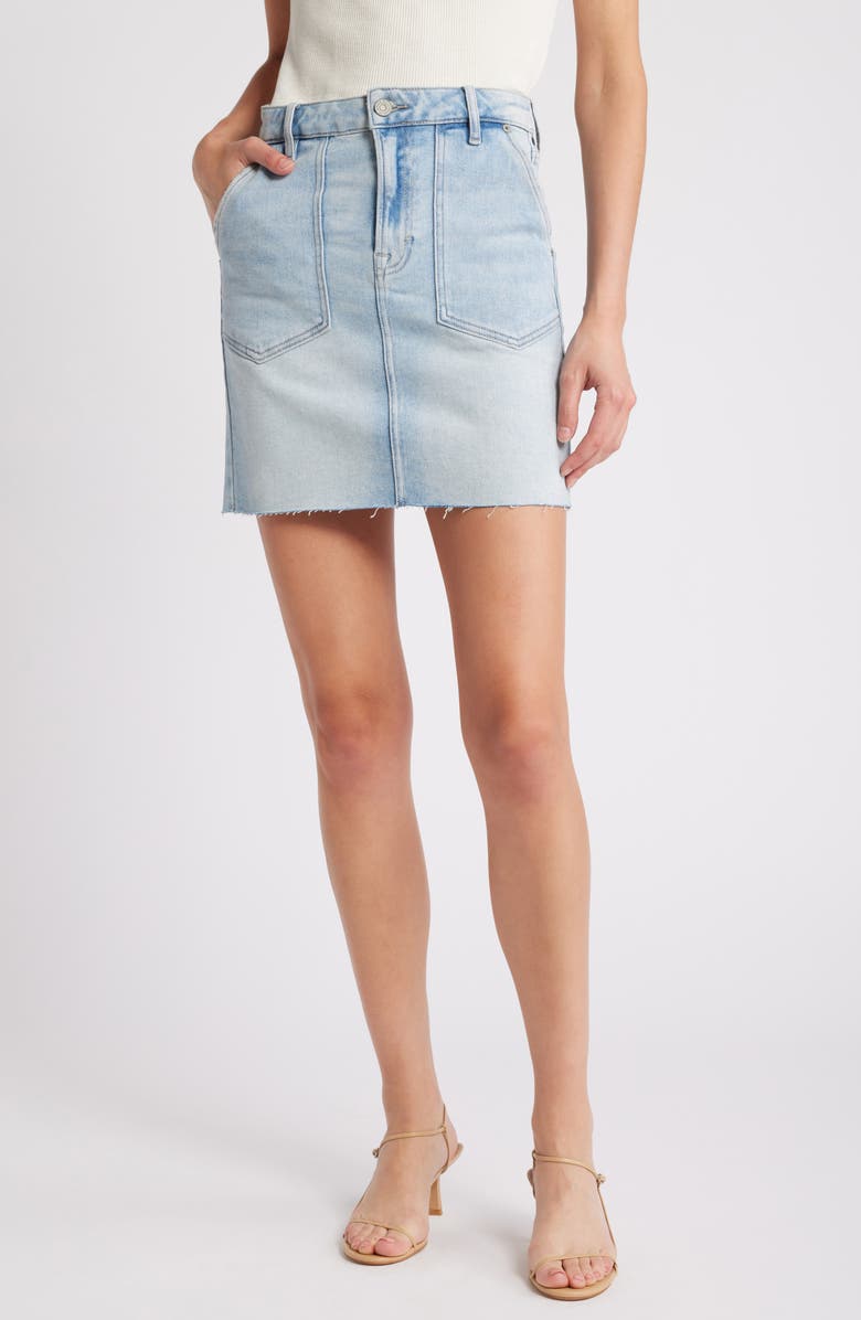 HIDDEN JEANS Denim Skirt, Main, color, Light Wash