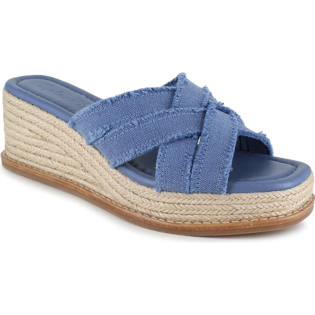 Splendid Delliny Espadrille Platform Wedge Sandal In Blue