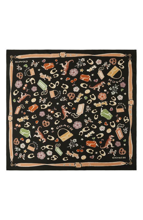 Iconic Motifs Silk Square Scarf
