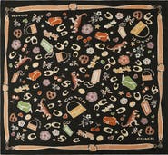 COACH Iconic Motifs Silk Square Scarf