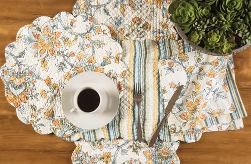 C & F Home C&f Home Ainsley Floral Table Runner In Neutral