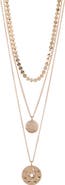 Melrose and Market Triple Layer Coin Pendant Necklace