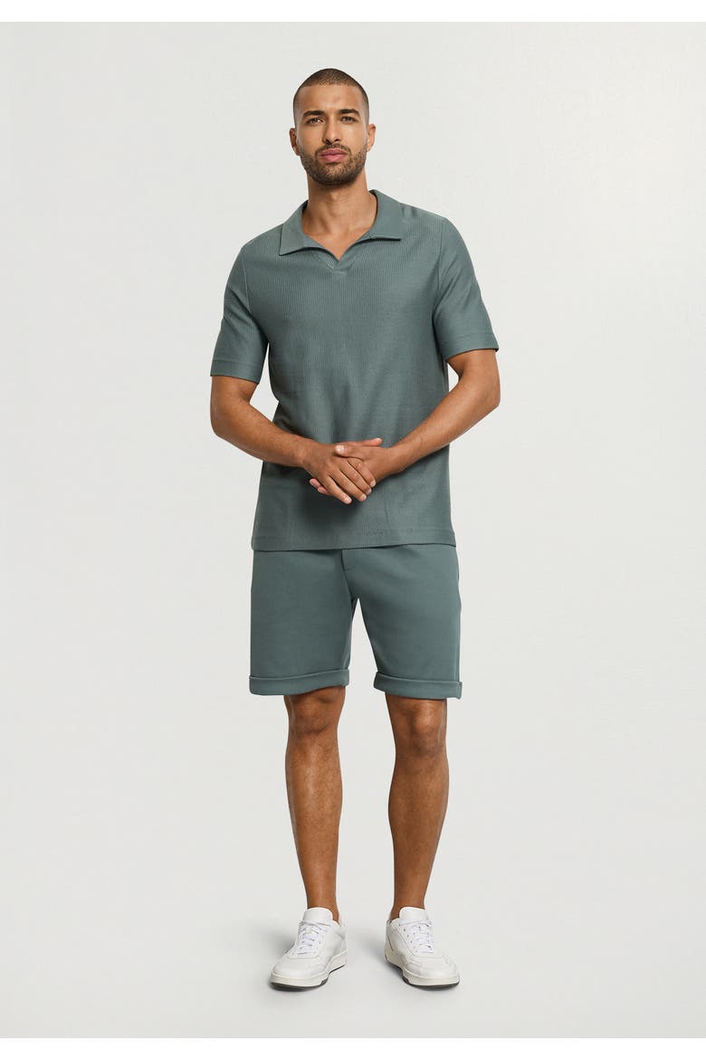 Travelwear Organic Cotton Collared Top, Alternate, color, Studio Green