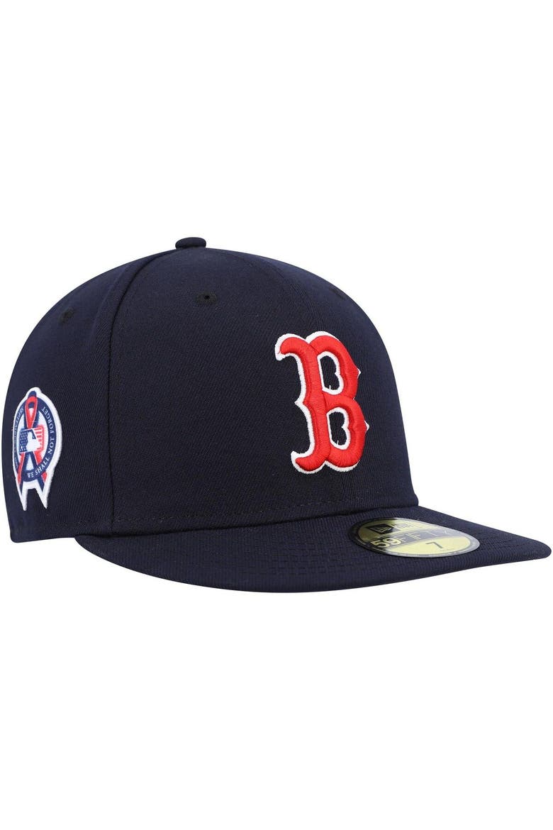 Men's New Era Navy Boston Red Sox 9/11 Memorial Side Patch 59FIFTY Fitted Hat, Main, color, Navy