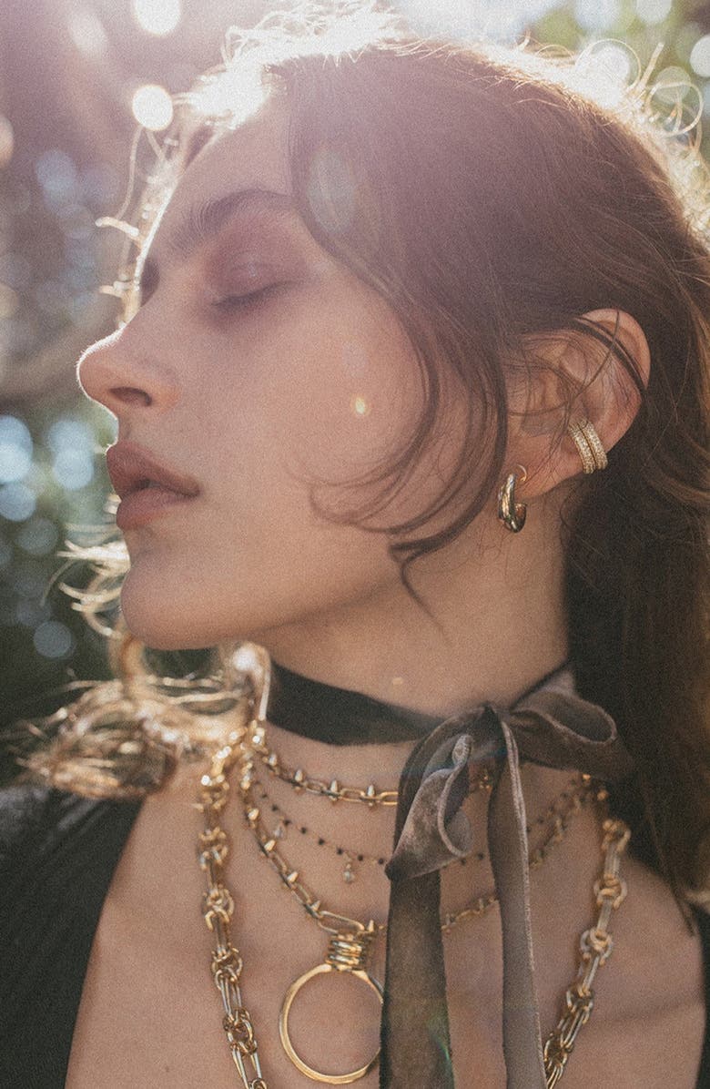 Child of Wild Cleo Hoop Earrings, Alternate, color, Silver