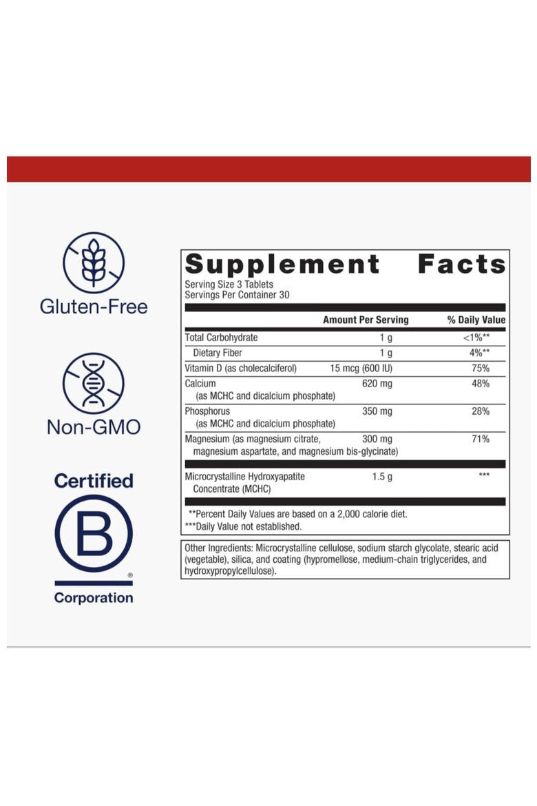 Bone Builder Comprehensive Strength Supplement Tablets 90 Tablets, Alternate, color, None