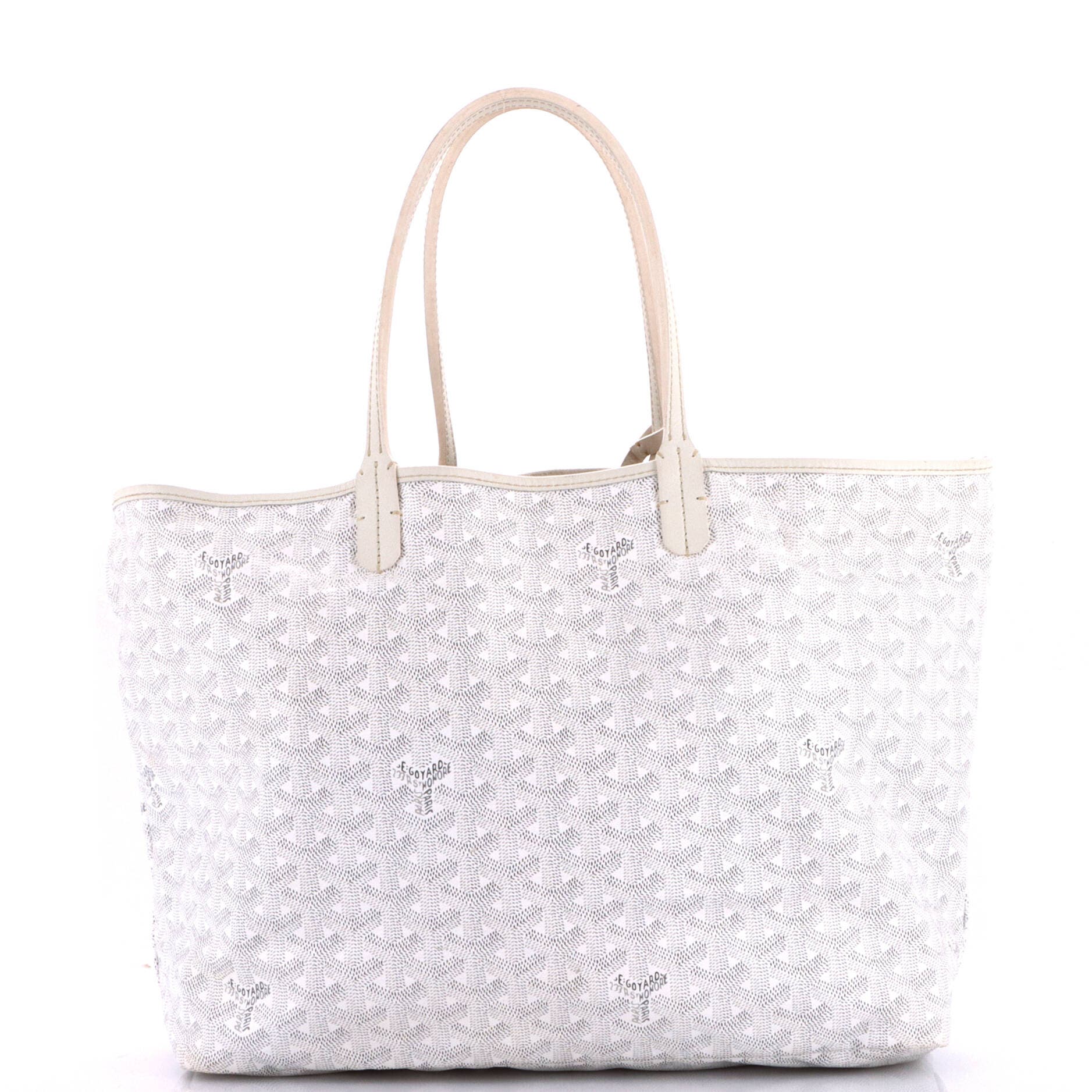 Saint Louis Tote Coated Canvas PM, Main, color, White