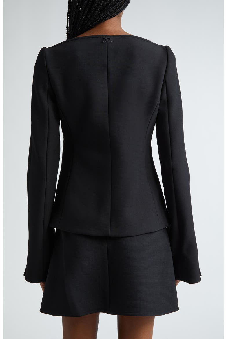 Ellipse Heritage Crepe Jacket, Alternate, color, BLACK