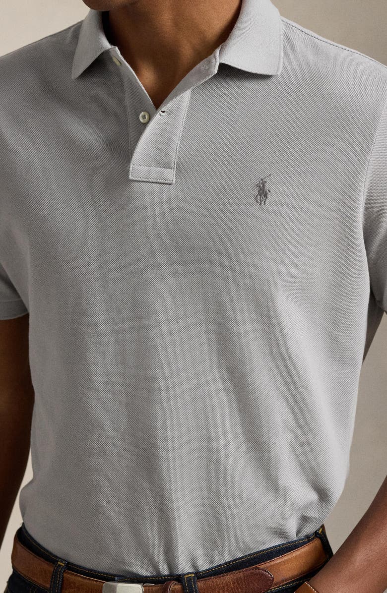 Polo Ralph Lauren The Iconic Cotton Mesh Polo, Alternate, color, Soft Grey/ C9676