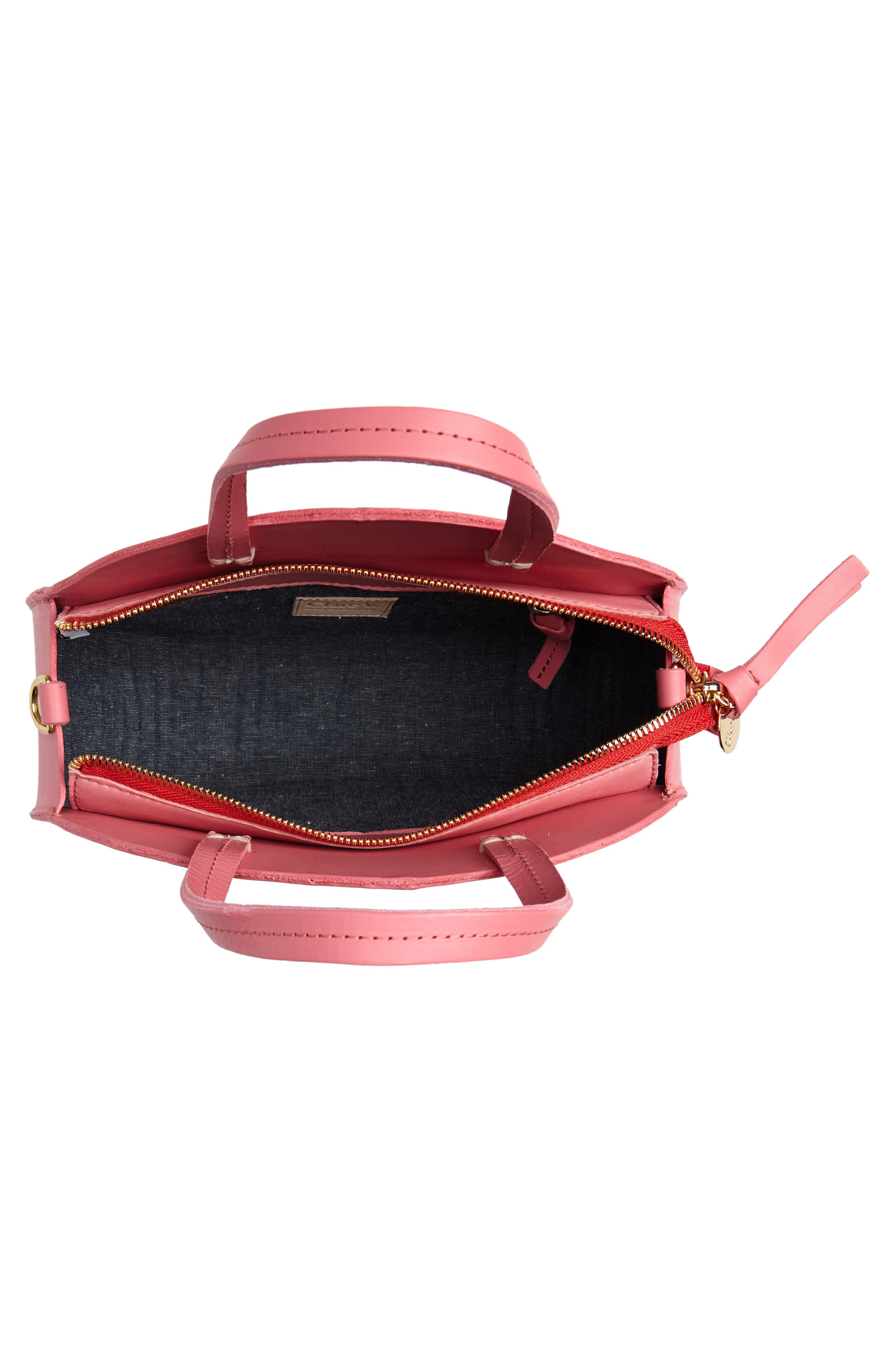 Clare V. Petit Alistair Leather Circular Crossbody Bag, Alternate, color, 