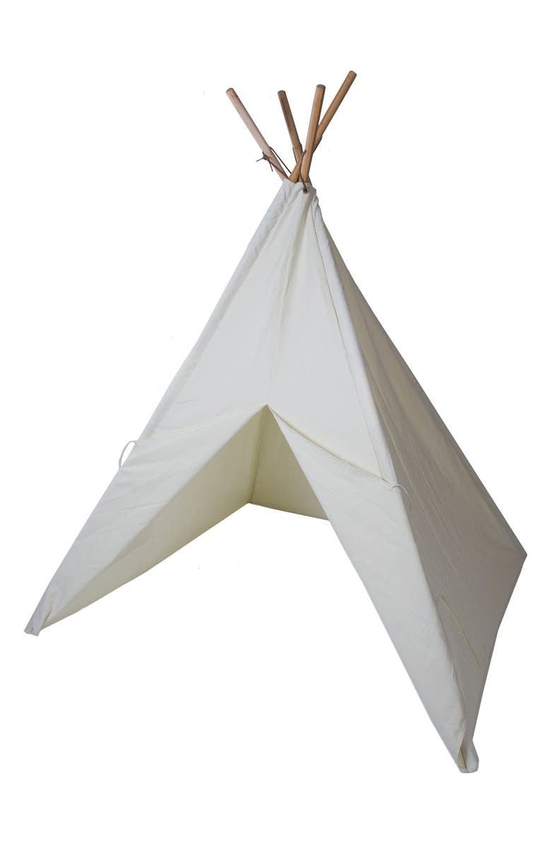 Pacific Play Tents Cotton Canvas Tent with Paint Set, Main, color, 
