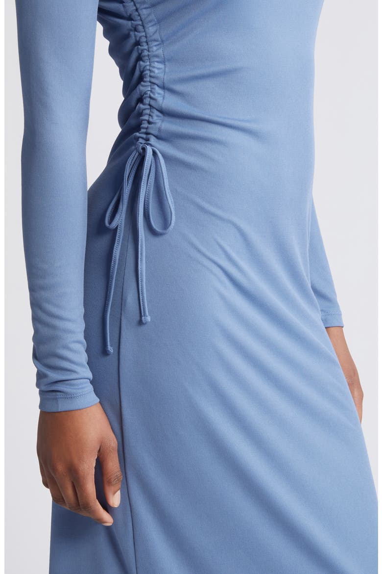 Phine Long Sleeve Rib Jersey Dress, Alternate, color, CORONET BLUE