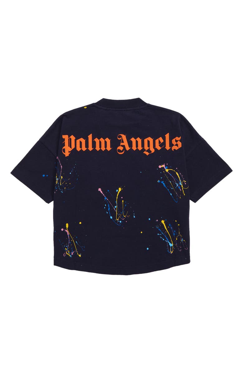 Palm Angels Kids' Paint Splatter Logo Graphic Tee, Alternate, color, 