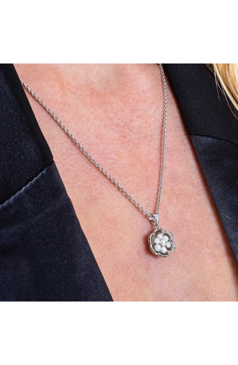 Lucy Quartermaine Royal Pearl Flower Pendant, Alternate, color, Sterling Silver