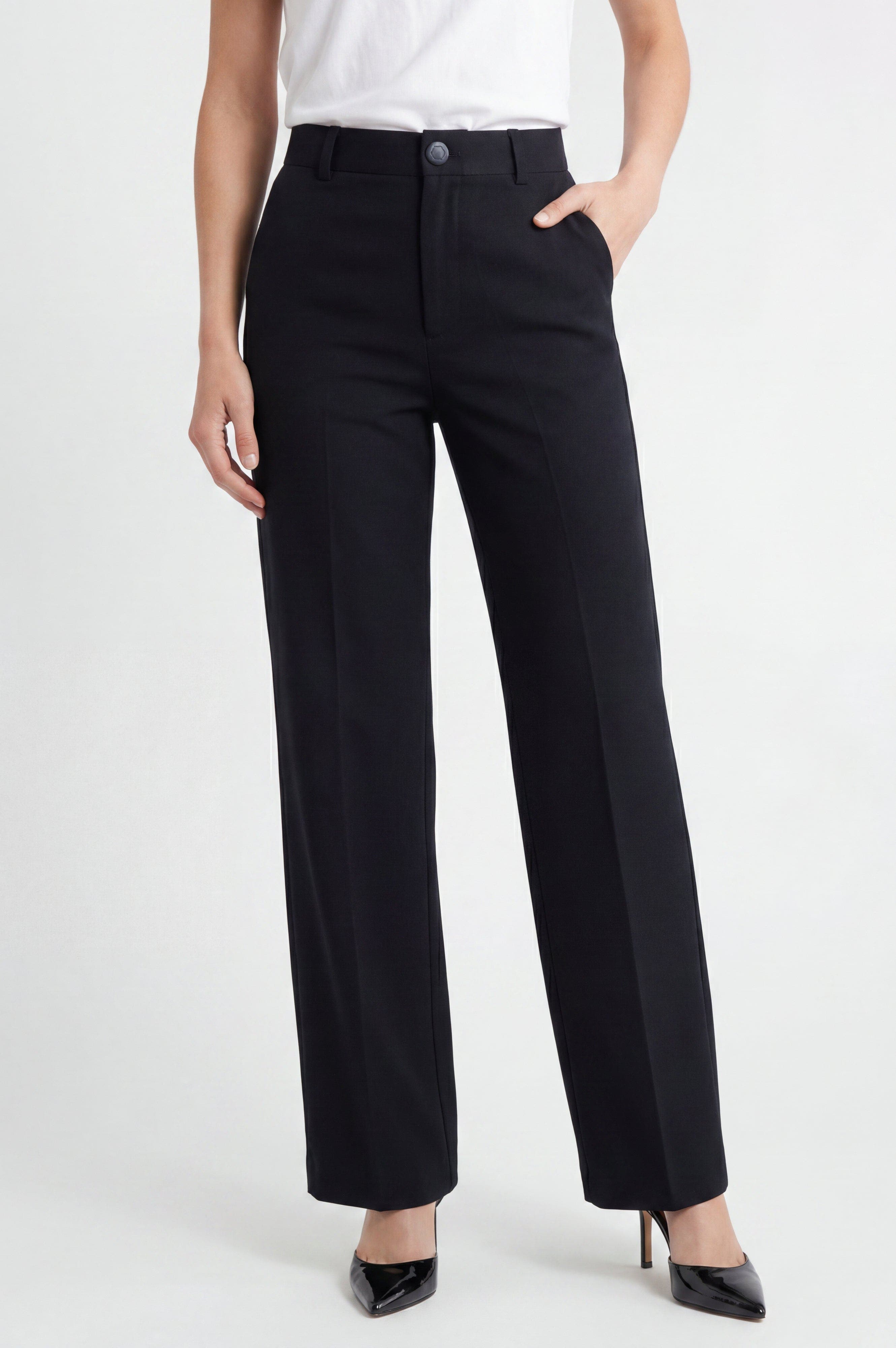 Women's Classic High Waist Wide Leg Pants