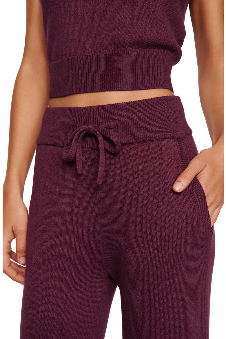 Wide Leg Lounge Sweater Pants, Alternate, color, WILDBERRY