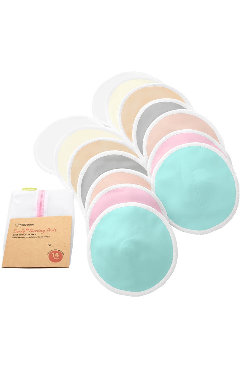 KeaBabies 14-Pack Comfy Lite Nursing Pads, Main, color, Pastel Touch