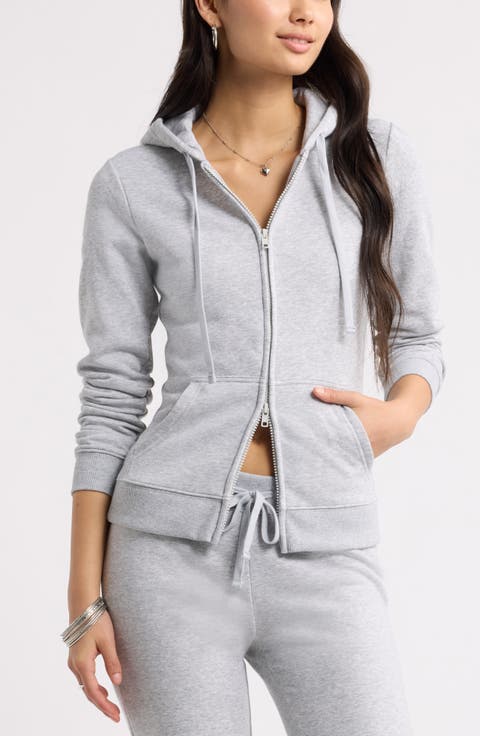 Slim Fleece Full Zip Hoodie
