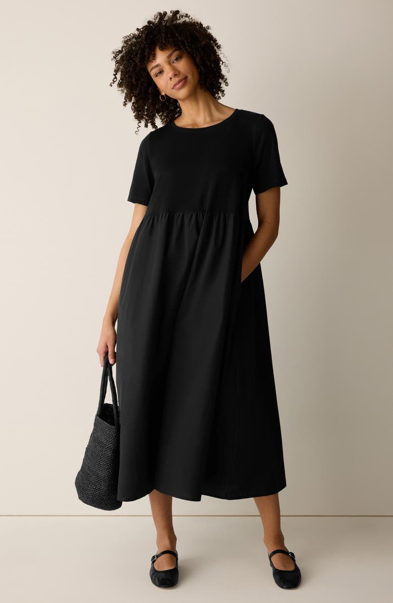Eileen Fisher Sleeveless Organic Cotton Knit Midi Dress, Alternate, color,