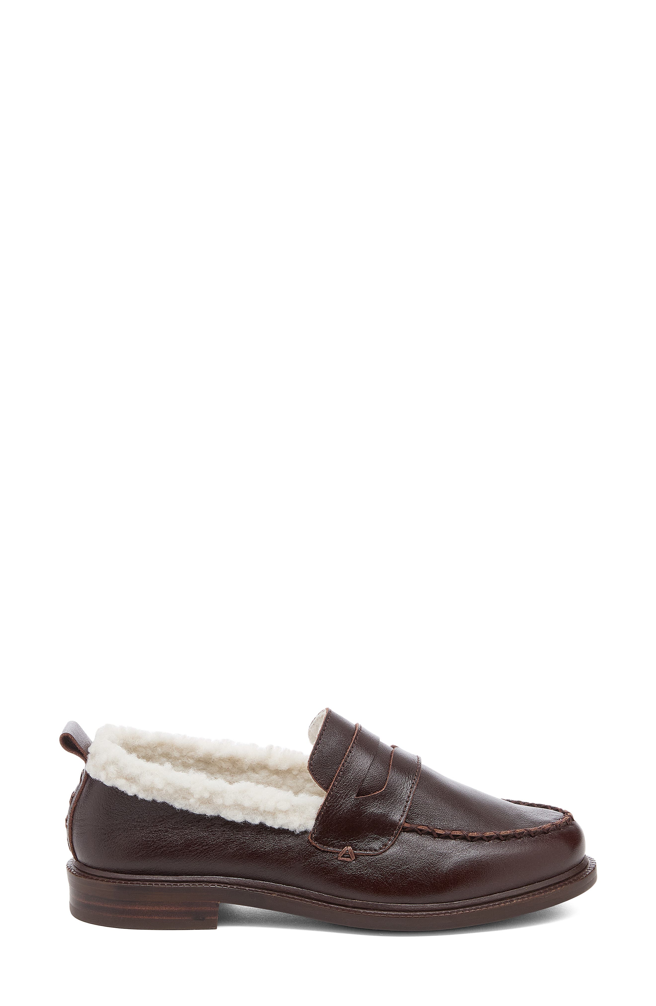 Lens Penny Loafer, Alternate, color, WARM BROWN