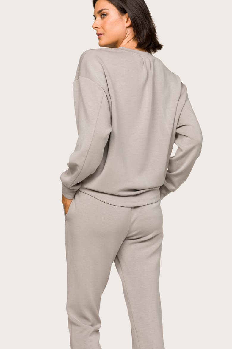 Phoebe Zip Crew, Alternate, color, Stone