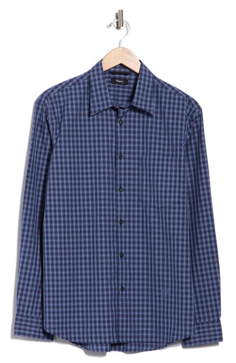 Check Cotton Button-Up Shirt