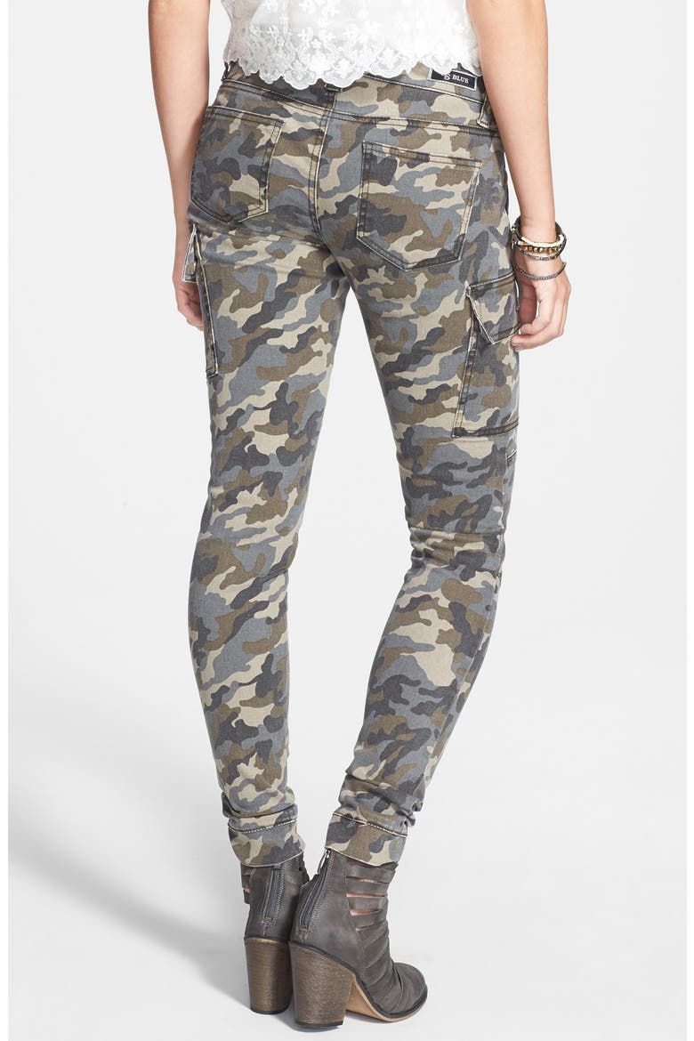 Cargo Pocket Skinny Pants, Alternate, color, CAMO