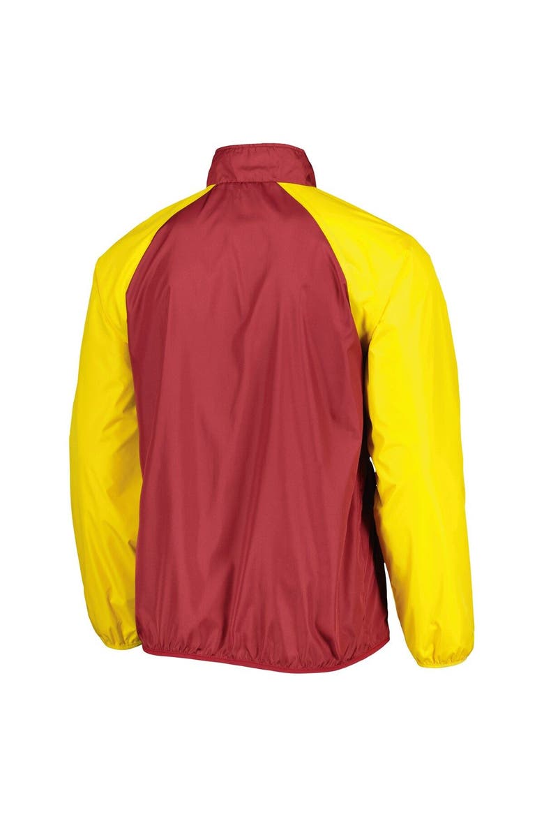 Men's G-III Sports by Carl Banks Maroon/Gold Arizona State Sun Devils Point Guard Raglan Half-Zip Jacket, Alternate, color, Maroon