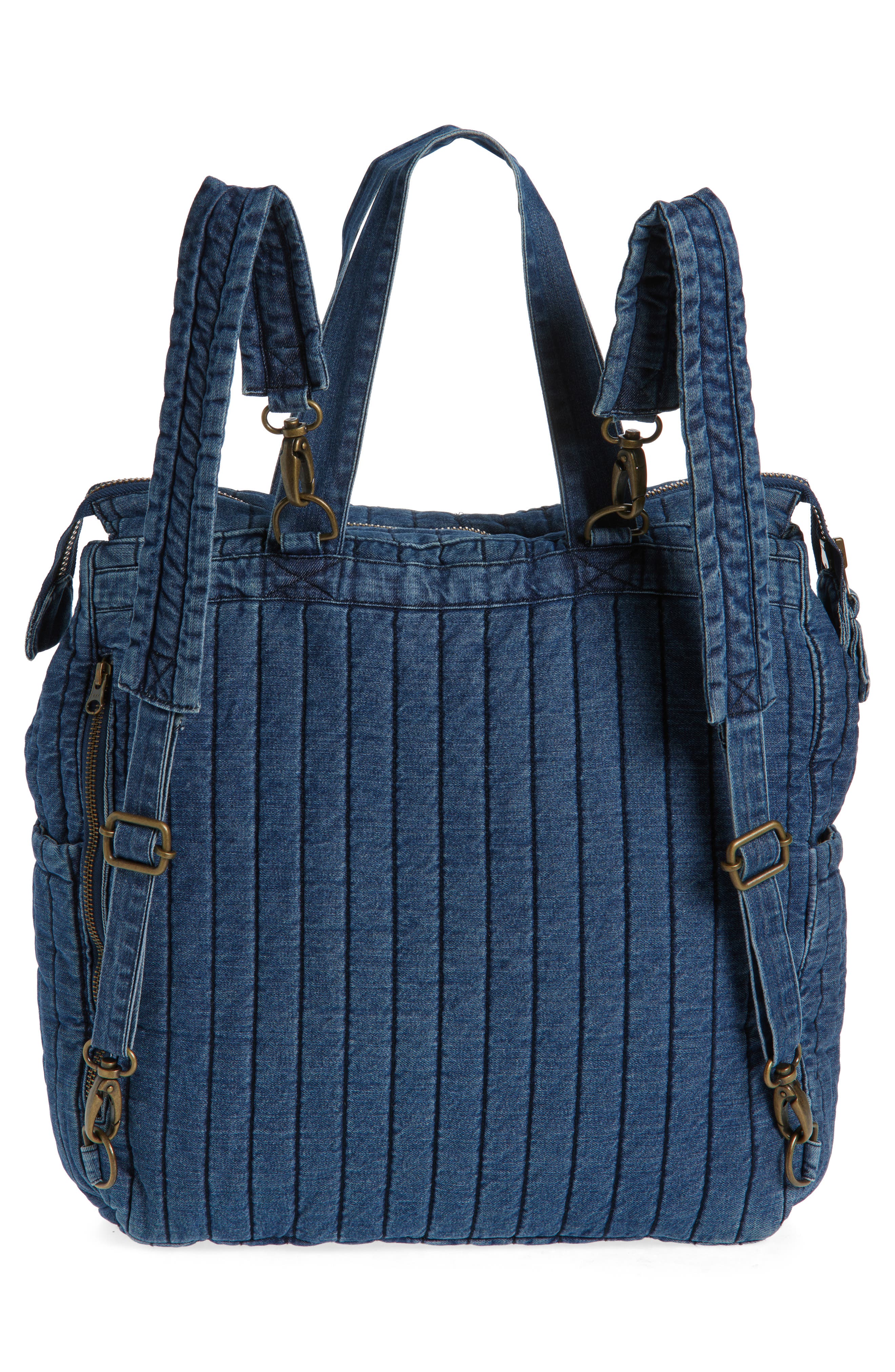 Pehr Convertible Denim Diaper Bag, Alternate, color, 