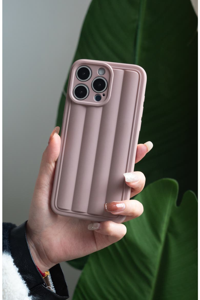 Roman Stripes iPhone 14 Pro Max Case, Alternate, color, DUSTY PINK