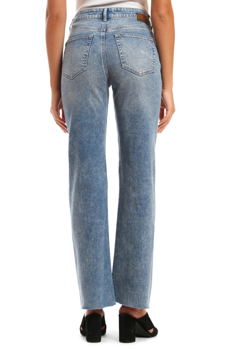 Mavi Jeans Victoria High Waist Raw Hem Flare Jeans, Alternate, color, 