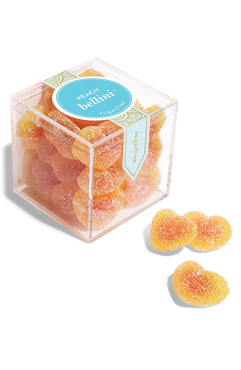 sugarfina Peach Bellini Gummy Candy Cube, Main, color, 