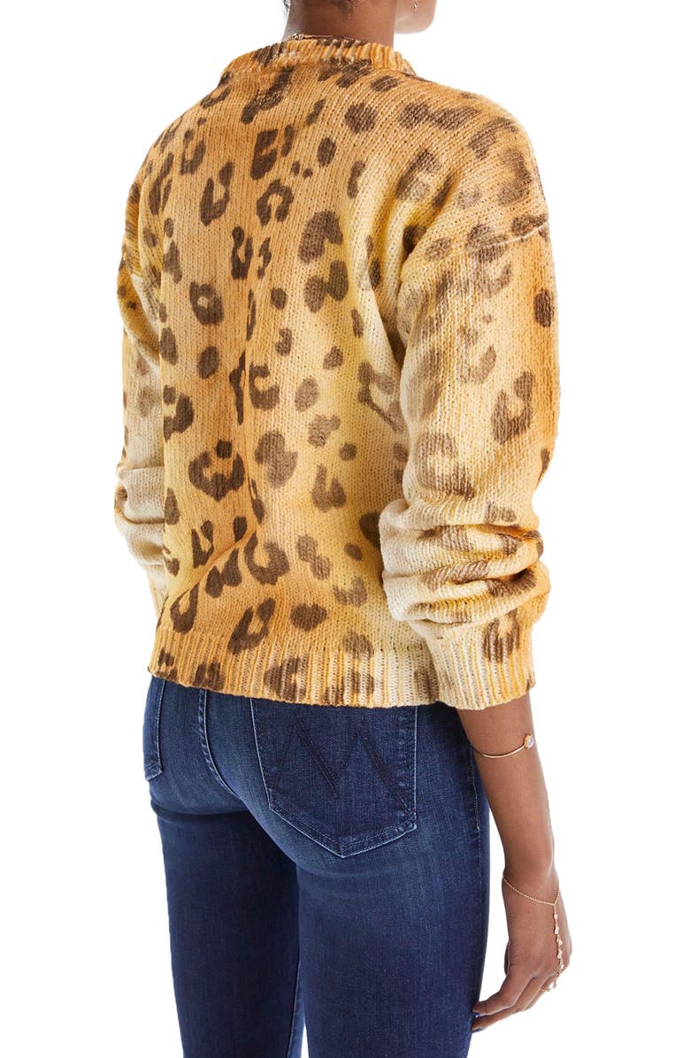 MOTHER Leopard Print Cotton Sweater, Alternate, color,