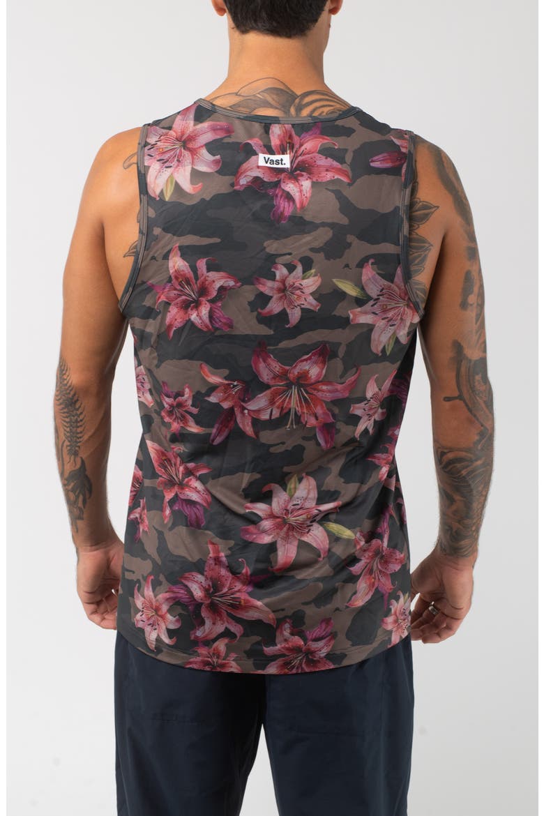 Aqua Terra Floral Blend Camo Performance Tank, Alternate, color, CAMO
