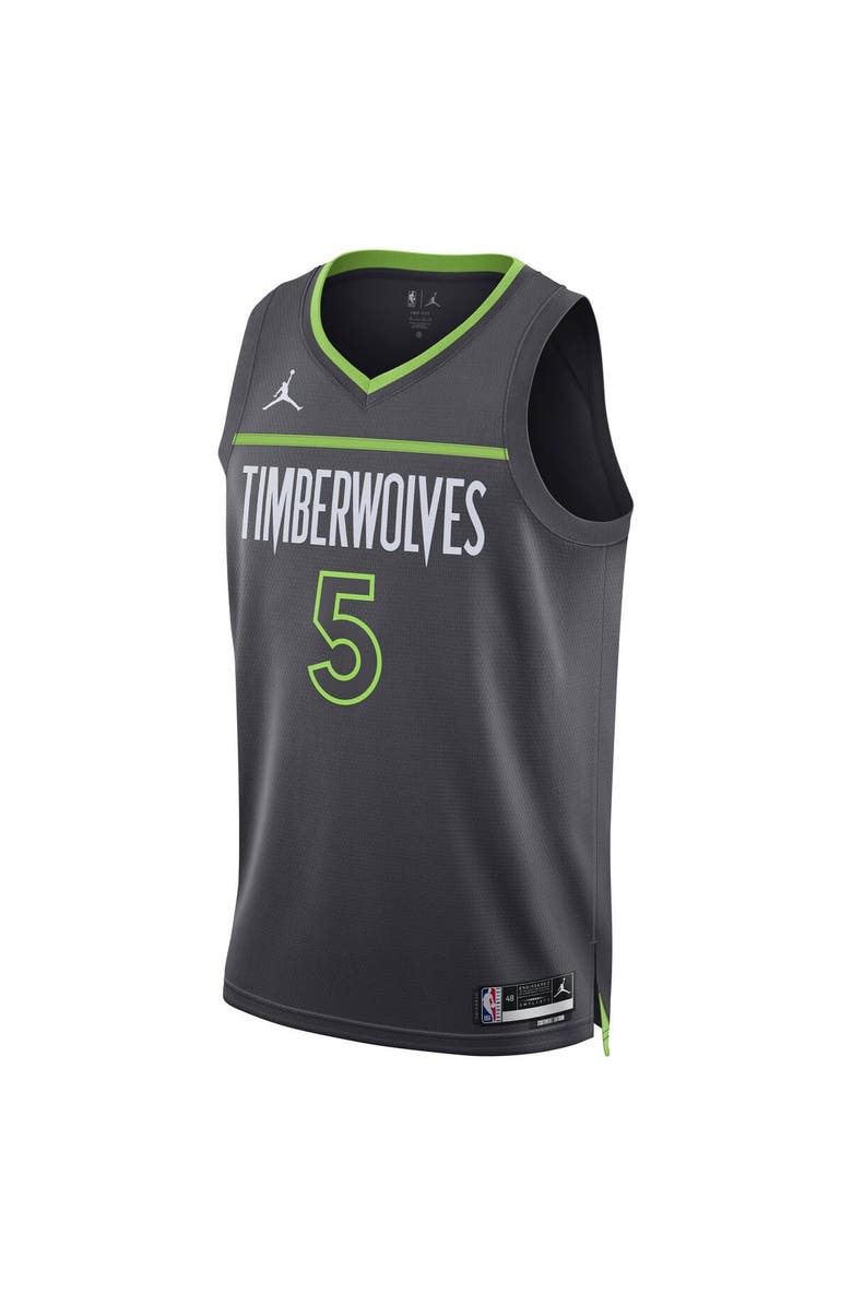 Jordan Brand Unisex Jordan Brand Anthony Edwards Charcoal Minnesota Timberwolves Swingman Jersey - Statement Edition, Alternate, color, Charcoal