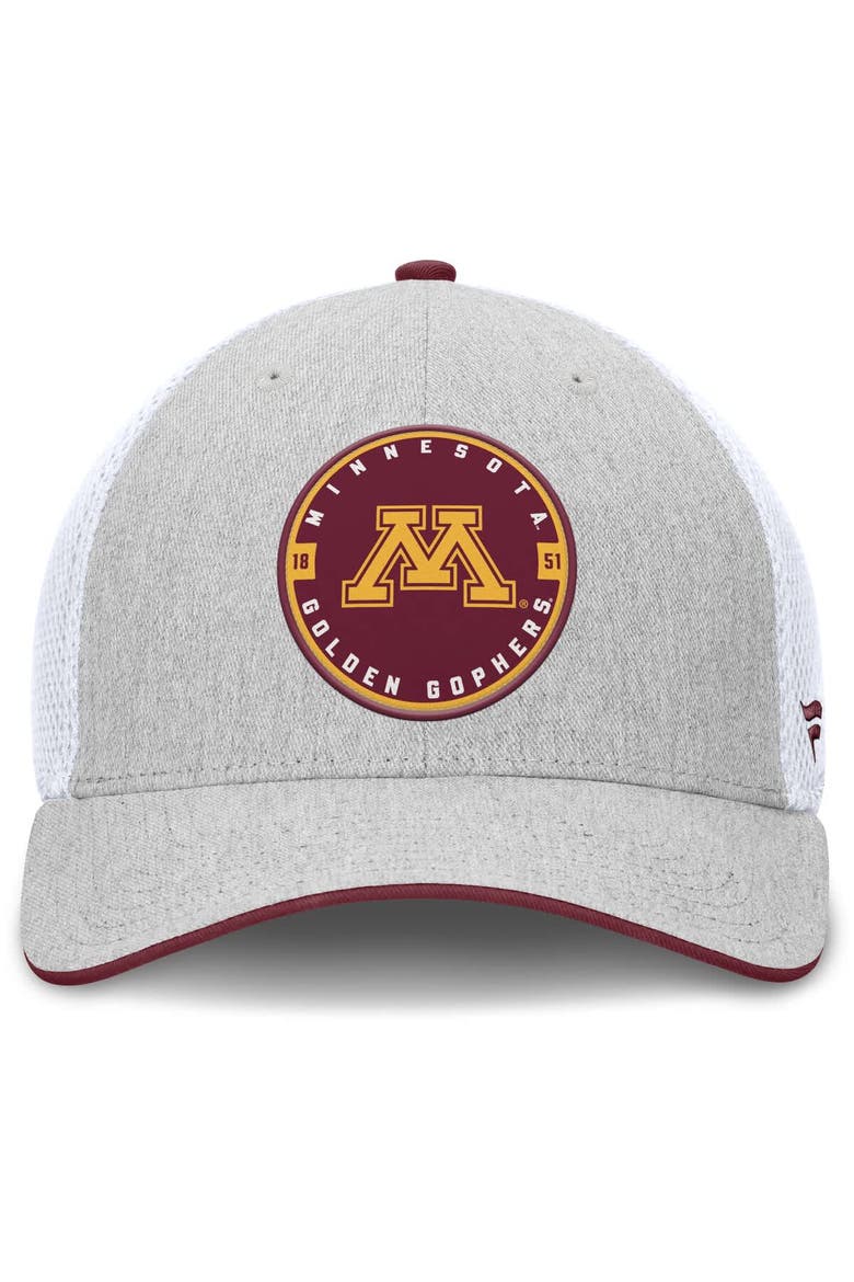 Men's Fanatics  Heather Gray Minnesota Golden Gophers Trigger Flex Hat, Alternate, color, Heather Gray