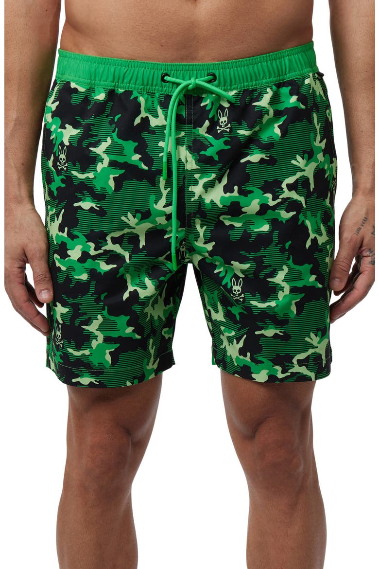 Rye Print Swim Trunks, Main, color, BLACK