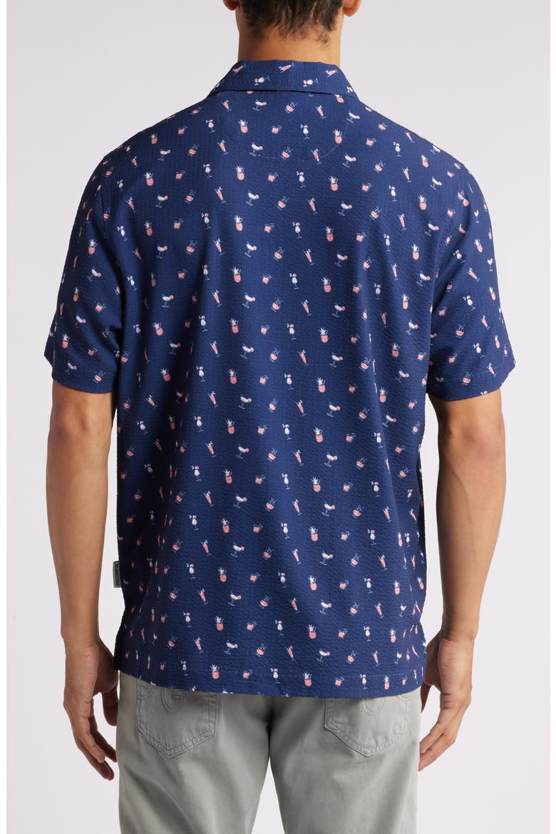 Bahama Coast Island Elixirs Seersucker Polo, Alternate, color, OCEAN DEEP